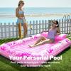 imageSLOOSH Inflatable Tanning Pool Lounger Float85 x 57 Extra Large Pool Floats Adult with Pillow4 in 1 Suntan Tub Raft FloatieSunbathing Bed Lounge Blow Up Ball Pit Party GiftsXLCyan WhiteHot Pink