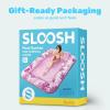 imageSLOOSH Inflatable Tanning Pool Lounger Float85 x 57 Extra Large Pool Floats Adult with Pillow4 in 1 Suntan Tub Raft FloatieSunbathing Bed Lounge Blow Up Ball Pit Party GiftsXLCyan WhiteHot Pink