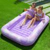 imageSLOOSH Inflatable Tanning Pool Lounger Float85 x 57 Extra Large Pool Floats Adult with Pillow4 in 1 Suntan Tub Raft FloatieSunbathing Bed Lounge Blow Up Ball Pit Party GiftsXLCyan WhitePurple