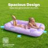 imageSLOOSH Inflatable Tanning Pool Lounger Float85 x 57 Extra Large Pool Floats Adult with Pillow4 in 1 Suntan Tub Raft FloatieSunbathing Bed Lounge Blow Up Ball Pit Party GiftsXLCyan WhitePurple