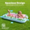 imageSLOOSH Inflatable Tanning Pool Lounger Float85 x 57 Extra Large Pool Floats Adult with Pillow4 in 1 Suntan Tub Raft FloatieSunbathing Bed Lounge Blow Up Ball Pit Party GiftsXLCyan WhiteCyan Pink