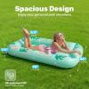 imageSLOOSH Inflatable Tanning Pool Lounger Float85 x 57 Extra Large Pool Floats Adult with Pillow4 in 1 Suntan Tub Raft FloatieSunbathing Bed Lounge Blow Up Ball Pit Party GiftsXLCyan WhiteAqua Blue
