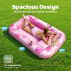 imageSLOOSH Inflatable Tanning Pool Lounger Float85 x 57 Extra Large Pool Floats Adult with Pillow4 in 1 Suntan Tub Raft FloatieSunbathing Bed Lounge Blow Up Ball Pit Party GiftsXLCyan WhiteHot Pink