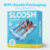 imageSLOOSH Inflatable Tanning Pool Lounger Float85 x 57 Extra Large Pool Floats Adult with Pillow4 in 1 Suntan Tub Raft FloatieSunbathing Bed Lounge Blow Up Ball Pit Party GiftsXLCyan WhiteBlue