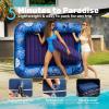imageSLOOSH Inflatable Tanning Pool Lounger Float85 x 57 Extra Large Pool Floats Adult with Pillow4 in 1 Suntan Tub Raft FloatieSunbathing Bed Lounge Blow Up Ball Pit Party GiftsXLCyan WhiteDark Blue