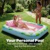 imageSLOOSH Inflatable Tanning Pool Lounger Float85 x 57 Extra Large Pool Floats Adult with Pillow4 in 1 Suntan Tub Raft FloatieSunbathing Bed Lounge Blow Up Ball Pit Party GiftsXLCyan WhiteCyan Pink