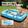 imageSLOOSH Inflatable Tanning Pool Lounger Float85 x 57 Extra Large Pool Floats Adult with Pillow4 in 1 Suntan Tub Raft FloatieSunbathing Bed Lounge Blow Up Ball Pit Party GiftsXLCyan WhiteBlue