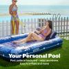 imageSLOOSH Inflatable Tanning Pool Lounger Float85 x 57 Extra Large Pool Floats Adult with Pillow4 in 1 Suntan Tub Raft FloatieSunbathing Bed Lounge Blow Up Ball Pit Party GiftsXLCyan WhiteDark Blue