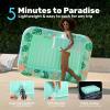 imageSLOOSH Inflatable Tanning Pool Lounger Float85 x 57 Extra Large Pool Floats Adult with Pillow4 in 1 Suntan Tub Raft FloatieSunbathing Bed Lounge Blow Up Ball Pit Party GiftsXLCyan WhiteAqua Blue