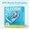 imageSLOOSH Inflatable Tanning Pool Lounger Float85 x 57 Extra Large Pool Floats Adult with Pillow4 in 1 Suntan Tub Raft FloatieSunbathing Bed Lounge Blow Up Ball Pit Party GiftsXLCyan WhiteBlue