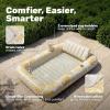 imageSLOOSH Inflatable Tanning Pool Lounger Float85 x 57 Extra Large Pool Floats Adult with Pillow4 in 1 Suntan Tub Raft FloatieSunbathing Bed Lounge Blow Up Ball Pit Party GiftsXLCyan WhiteGolden White