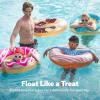 imageSloosh 4 Pack Inflatable Pool Floats Pool Tube Rings Swim Tubes Floaties Toys Beach Swimming Party Toys for Kids and AdultsDonut