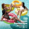 imageSloosh 4 Pack Inflatable Pool Floats Pool Tube Rings Swim Tubes Floaties Toys Beach Swimming Party Toys for Kids and AdultsFruit