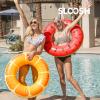 imageSloosh 4 Pack Inflatable Pool Floats Pool Tube Rings Swim Tubes Floaties Toys Beach Swimming Party Toys for Kids and AdultsFruit