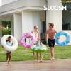 imageSloosh 4 Pack Inflatable Pool Floats Pool Tube Rings Swim Tubes Floaties Toys Beach Swimming Party Toys for Kids and AdultsTropical Leaves
