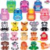 imageJOYIN 28 Packs Valentines Day Gift Cards with Pop Fidget Keychain Toys Dinosaur Stress Anxiety Relief Fidget Toys with Cards for Kids Valentines Classroom Exchange Prizes Party FavorsAnimal Pop Bubble Keychain