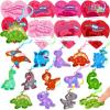 imageJOYIN 28 Packs Valentines Day Gift Cards with Pop Fidget Keychain Toys Dinosaur Stress Anxiety Relief Fidget Toys with Cards for Kids Valentines Classroom Exchange Prizes Party FavorsDinosaur Pop Bubble Keychain