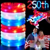 image:imageJOYIN 12 PCS 4th of July Red White Blue Glow Sticks amp Light Up Pop Tubes Patriotic Glow Toys Light up Bracelet Necklace Independence Day Party Favors Supplies for Parade Camp Games amp Activities