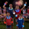 image:imageJOYIN 12 PCS 4th of July Red White Blue Glow Sticks amp Light Up Pop Tubes Patriotic Glow Toys Light up Bracelet Necklace Independence Day Party Favors Supplies for Parade Camp Games amp Activities