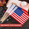 image:imageJOYIN 12 Pcs 11 x 8 July 4th American Flags with Sticks Fabric USA Flags with Wooden Poles Handheld Flags for Patriotic Parade Outdoor Yard Decor Memorial Independence Day Party Supply