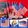image:imageJOYIN 12 Pcs 11 x 8 July 4th American Flags with Sticks Fabric USA Flags with Wooden Poles Handheld Flags for Patriotic Parade Outdoor Yard Decor Memorial Independence Day Party Supply