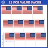 image:imageJOYIN 12 Pcs 11 x 8 July 4th American Flags with Sticks Fabric USA Flags with Wooden Poles Handheld Flags for Patriotic Parade Outdoor Yard Decor Memorial Independence Day Party Supply