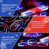 image:imageJOYIN 144 Pcs 4th of July Glow Sticks Bulk Red White Blue 3 Colors in 1 Glow in the Dark Stick Lightup Bracelet Necklace for Kids amp Adults Memorial Independence Day Party Accessory Favor Supply