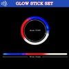 image:imageJOYIN 144 Pcs 4th of July Glow Sticks Bulk Red White Blue 3 Colors in 1 Glow in the Dark Stick Lightup Bracelet Necklace for Kids amp Adults Memorial Independence Day Party Accessory Favor Supply