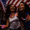 image:imageJOYIN 144 Pcs 4th of July Glow Sticks Bulk Red White Blue 3 Colors in 1 Glow in the Dark Stick Lightup Bracelet Necklace for Kids amp Adults Memorial Independence Day Party Accessory Favor Supply