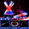 image:imageJOYIN 144 Pcs 4th of July Glow Sticks Bulk Red White Blue 3 Colors in 1 Glow in the Dark Stick Lightup Bracelet Necklace for Kids amp Adults Memorial Independence Day Party Accessory Favor Supply