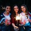 image:imageJOYIN 144 Pcs 4th of July Glow Sticks Bulk Red White Blue 3 Colors in 1 Glow in the Dark Stick Lightup Bracelet Necklace for Kids amp Adults Memorial Independence Day Party Accessory Favor Supply