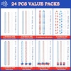 image:imageJOYIN 24 Pcs 4th of July Assorted Patriotic Beaded Necklaces 8 Styles July 4th Red White Blue Beaded Necklace Accessory with Pendants Memorial Independence Day Party Favor Parade Dress Up Supplies