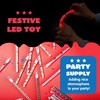 image:imageJOYIN 24 Pcs July 4th Patriotic Glow Sticks with Lanyard Red White and Blue Glow Stick in Different Pattern Designs 4th of July Light up Accessories for Independence Day Memorial Day Veterans Day