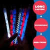 image:imageJOYIN 24 Pcs July 4th Patriotic Glow Sticks with Lanyard Red White and Blue Glow Stick in Different Pattern Designs 4th of July Light up Accessories for Independence Day Memorial Day Veterans Day