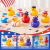 image:imageJOYIN 24 Pcs Patriotic Rubber Ducks Red White Blue 4th of July Bulk Ducks with 8 Patriotic Designs Independence Day Party Favor Gift Bath Toys for Kids ToddlersSolid Color