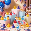 image:imageJOYIN 24 Pcs Patriotic Rubber Ducks Red White Blue 4th of July Bulk Ducks with 8 Patriotic Designs Independence Day Party Favor Gift Bath Toys for Kids ToddlersSolid Color