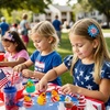 image:imageJOYIN 24 Pcs Patriotic Rubber Ducks Red White Blue 4th of July Bulk Ducks with 8 Patriotic Designs Independence Day Party Favor Gift Bath Toys for Kids ToddlersStriped Color
