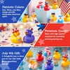 image:imageJOYIN 24 Pcs Patriotic Rubber Ducks Red White Blue 4th of July Bulk Ducks with 8 Patriotic Designs Independence Day Party Favor Gift Bath Toys for Kids ToddlersSolid Color