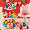 image:imageJOYIN 24 Pcs Patriotic Rubber Ducks Red White Blue 4th of July Bulk Ducks with 8 Patriotic Designs Independence Day Party Favor Gift Bath Toys for Kids ToddlersStriped Color