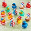 image:imageJOYIN 24 Pcs Patriotic Rubber Ducks Red White Blue 4th of July Bulk Ducks with 8 Patriotic Designs Independence Day Party Favor Gift Bath Toys for Kids ToddlersStriped Color