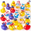 image:imageJOYIN 24 Pcs Patriotic Rubber Ducks Red White Blue 4th of July Bulk Ducks with 8 Patriotic Designs Independence Day Party Favor Gift Bath Toys for Kids ToddlersSolid Color