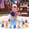 image:imageJOYIN 24 Pcs Patriotic Rubber Ducks Red White Blue 4th of July Bulk Ducks with 8 Patriotic Designs Independence Day Party Favor Gift Bath Toys for Kids ToddlersSolid Color