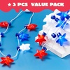 image:imageJOYIN 3 PCS 4th of July LED Necklaces Patriotic Light up Necklace with Stars Red White and Blue Accessories in 6 Different Flicker Modes for 4th of July Party Favors Memorial DayIndependence Day