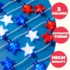 image:imageJOYIN 3 PCS 4th of July LED Necklaces Patriotic Light up Necklace with Stars Red White and Blue Accessories in 6 Different Flicker Modes for 4th of July Party Favors Memorial DayIndependence Day