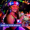 image:imageJOYIN 4th of July Patriotic Glow Stick Glasses Necklace Bracelets Headbands Earrings Accessories Red White Blue Light Up Sticks Glow in the Dark Party Supplies for Independence Day Parade Celebration