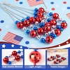image:imageJOYIN 6 Pcs 4th of July Jumbo Bead Necklaces 44 Red Blue Silver Necklaces Beads for Independence Day Parade Decorations Patriotic Party Favors Supplies Costume Outfit Accessories