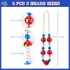 image:imageJOYIN 6 Pcs 4th of July Jumbo Bead Necklaces 44 Red Blue Silver Necklaces Beads for Independence Day Parade Decorations Patriotic Party Favors Supplies Costume Outfit Accessories
