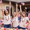 image:imageJOYIN 6 Pcs 4th of July Jumbo Bead Necklaces 44 Red Blue Silver Necklaces Beads for Independence Day Parade Decorations Patriotic Party Favors Supplies Costume Outfit Accessories
