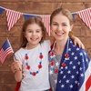 image:imageJOYIN 6 Pcs 4th of July Jumbo Bead Necklaces 44 Red Blue Silver Necklaces Beads for Independence Day Parade Decorations Patriotic Party Favors Supplies Costume Outfit Accessories