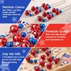 image:imageJOYIN 6 Pcs 4th of July Jumbo Bead Necklaces 44 Red Blue Silver Necklaces Beads for Independence Day Parade Decorations Patriotic Party Favors Supplies Costume Outfit Accessories